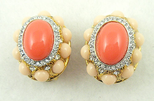 j crew coral earrings