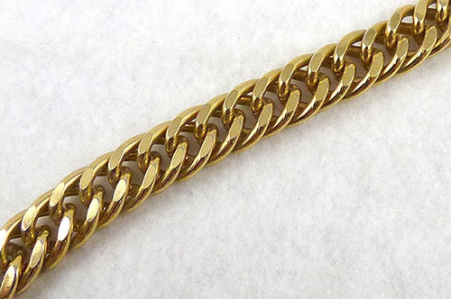 Monet Gold Tone Curb Chain Bracelet 