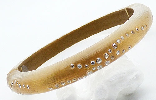 Newly Added Alexis Bittar Gold Bling Hinged Bangle