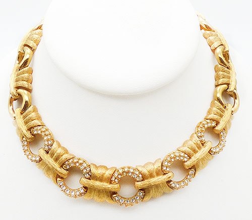 Newly Added Givenchy Rhinestone Gold Link Necklace