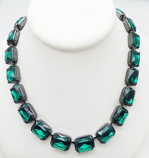 Newly Added Joan Rivers Acrylic Emerald Necklace