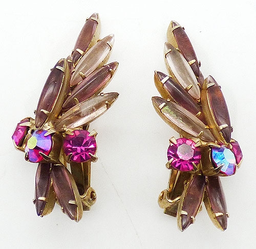 Newly Added Amethyst Thin Navettes Earrings